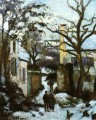 der Weg zu l Einsiedelei im Schnee Camille Pissarro